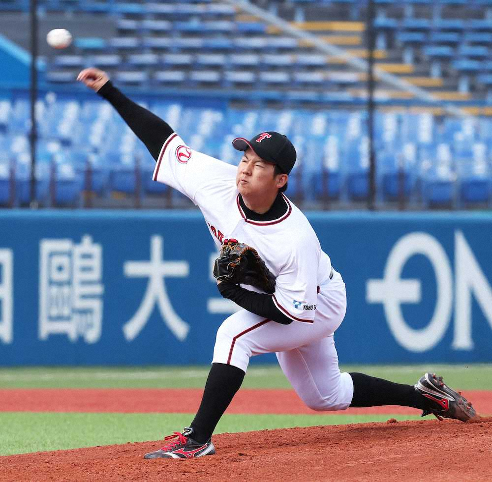 【画像・写真】東邦ガス　新人辻本が1失点完投　東都Ｖ逃した神宮で雪辱