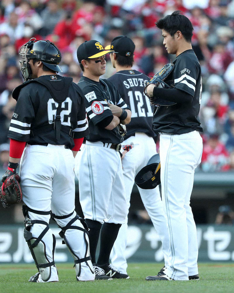 【画像・写真】ソフトB甲斐野、会沢への危険球で退場「本当に申し訳ない」