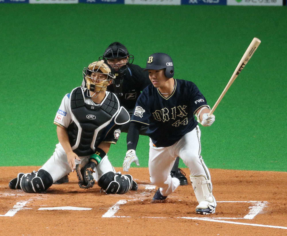 【画像・写真】オリックス・頓宮　プロ初安打初打点！今季12球団のルーキーの安打一番乗りだ