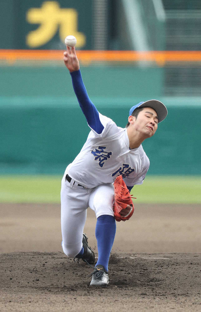 【画像・写真】筑陽学園・西舘　踏ん張れず「自分の球が通用しなかった」