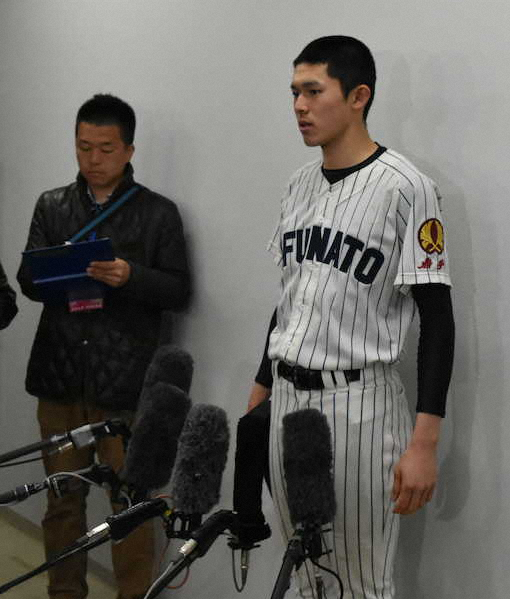 【画像・写真】大船渡・佐々木「進路はプロ一本」メジャーは「今はない」