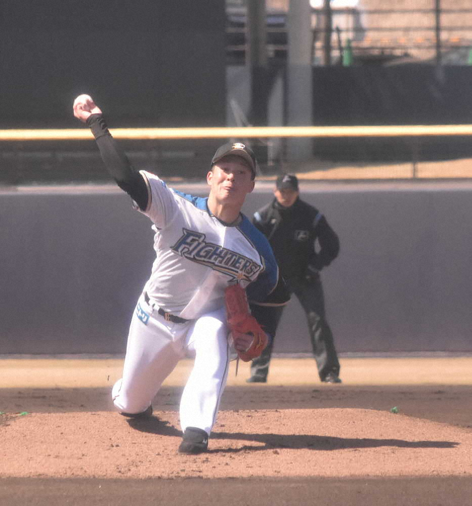 【画像・写真】日本ハム・吉田輝　２軍の巨人戦で公式戦初先発　3回4安打1失点、援護なく敗戦投手に