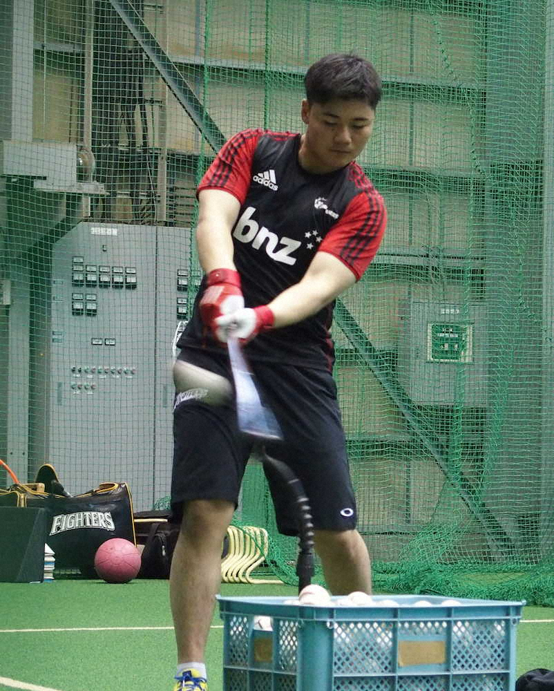 【画像・写真】日本ハム清宮、置きティー再開「バットを握る力はまだまだ」