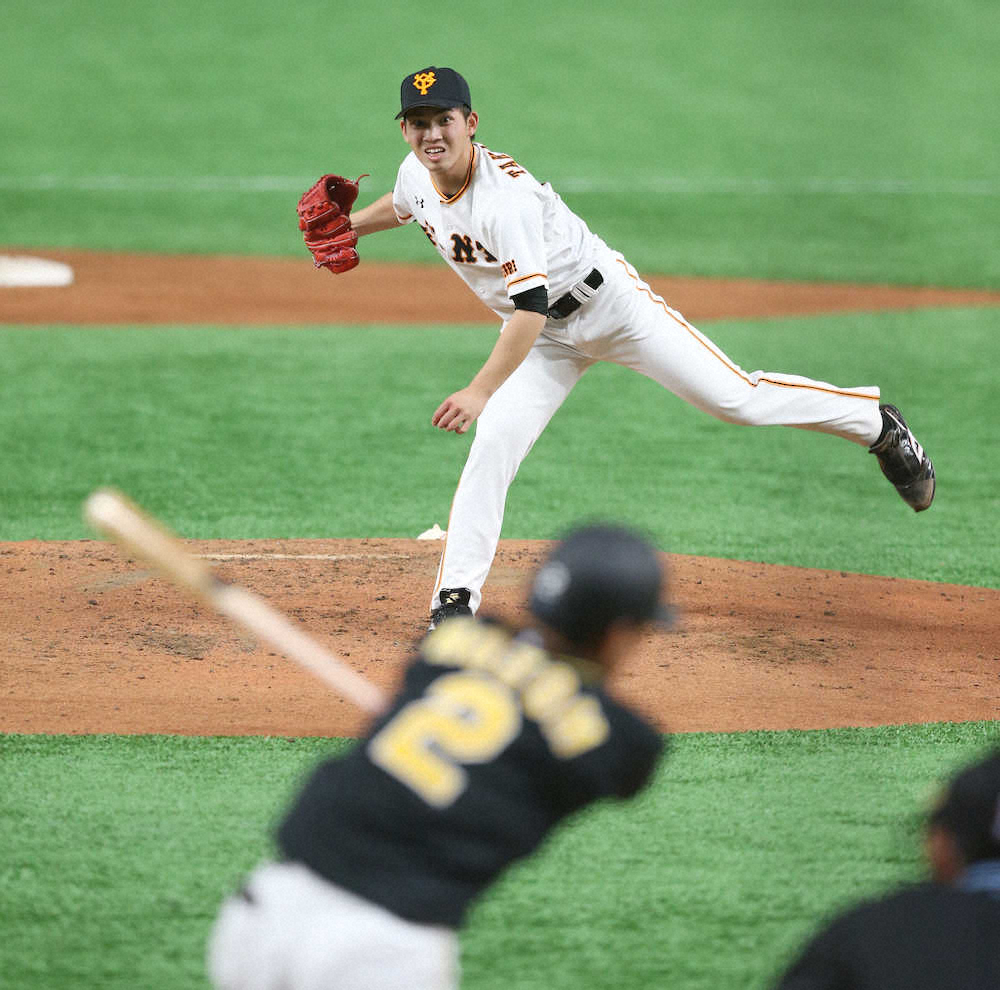 【画像・写真】巨人ドラ1高橋、プロ初先発で6回1失点好投　勝てば球団大卒新人59年ぶり快挙