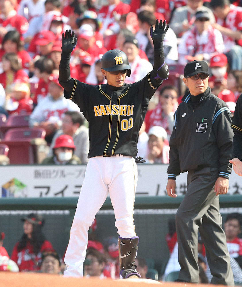 【画像・写真】阪神・上本　代打で2点適時打　今季初打点マーク