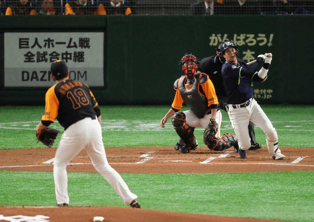 【画像・写真】ヤクルト・山田2号ソロ　菅野の出鼻をくじき3試合ぶりの得点