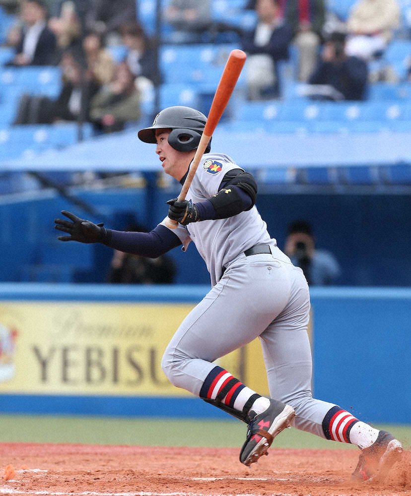 【画像・写真】慶大・中村　通算6号＆4打点で勝ち点1