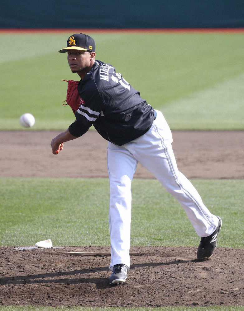 【画像・写真】ソフトB　ミランダが左膝痛で出場選手登録抹消