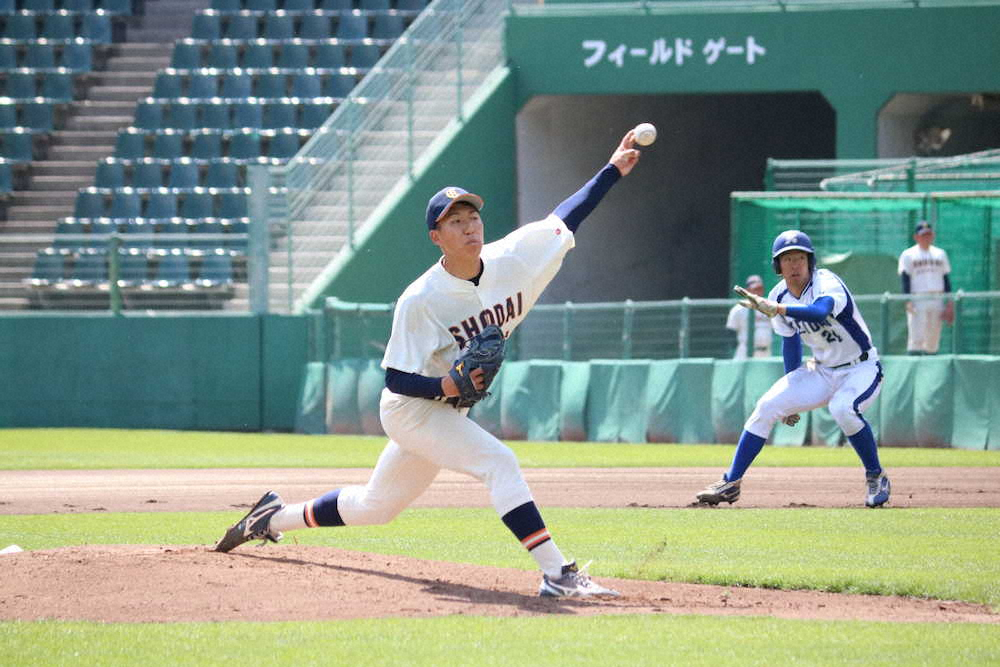 【画像・写真】大商大・橋本　5球団スカウトの前で自己最速更新「大学の間に150キロ出したい」