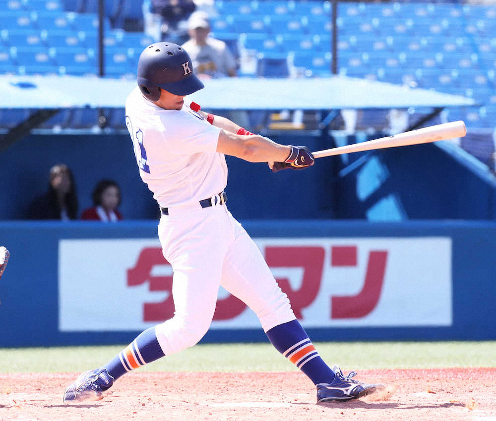 【画像・写真】163キロ腕・佐々木活躍が刺激！大船渡出身の駒大・木下、リーグ戦初安打が代打アーチ