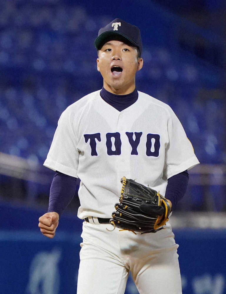 【画像・写真】東洋大　村上2安打11K完封　小峰＆小林直連弾で国学院大に先勝