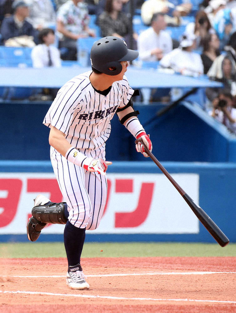 【画像・写真】立大　大阪桐蔭出のルーキー山田が代打一発、同期の根尾らに負けん！
