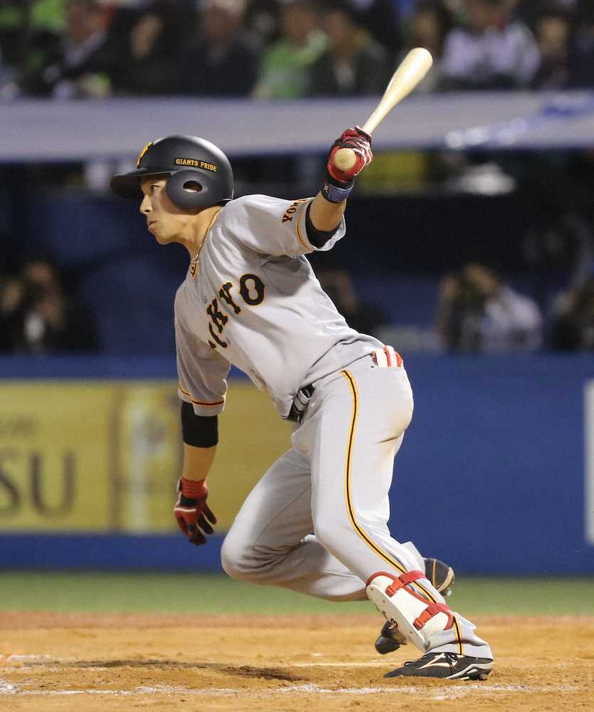 【画像・写真】巨人、育成出身・増田大がプロ初安打初打点　原監督も絶賛「きっぷのいいプレーヤー」