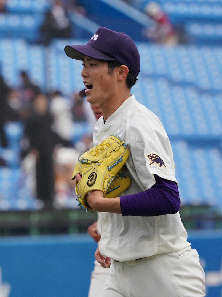 【画像・写真】明大エース森下　自己最速155キロ！小宮山マジック封じ8回8Ｋ