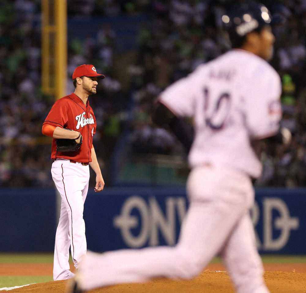 【画像・写真】広島　球団新4試合連続完封ならず　ジョンソンが2回荒木に被弾　32イニング連続無失点で止まる