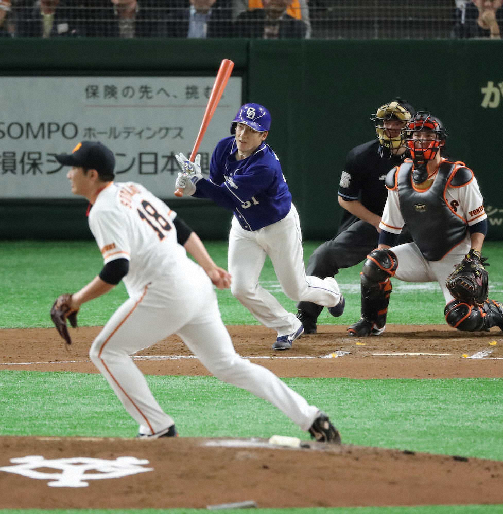 【画像・写真】中日・渡辺「菅野さんが打たせてくれた」　プロ初先発で高校、大学の先輩相手に4の1
