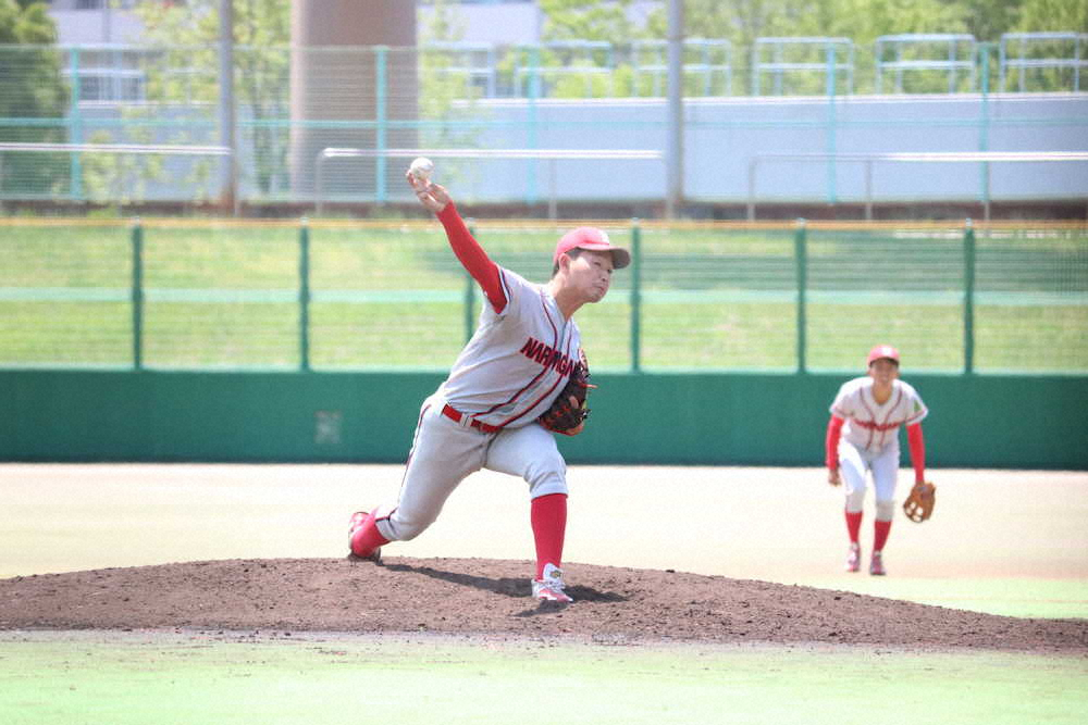 【画像・写真】奈良学園大・新井　右肘故障乗り越え4季ぶり登板　「楽しんで」9回締めて勝利貢献