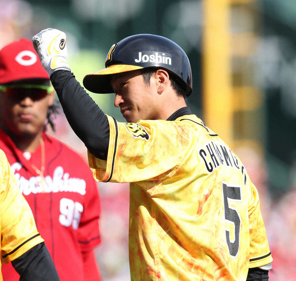 【画像・写真】阪神・近本　ついに球団新人新記録の13試合連続安打達成！赤星の記録18年ぶり塗り替える