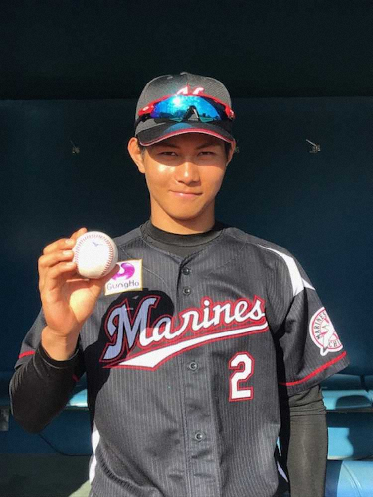 【画像・写真】イースタン・リーグの楽天戦（利府）でプロ初本塁打を放ったロッテ・藤原