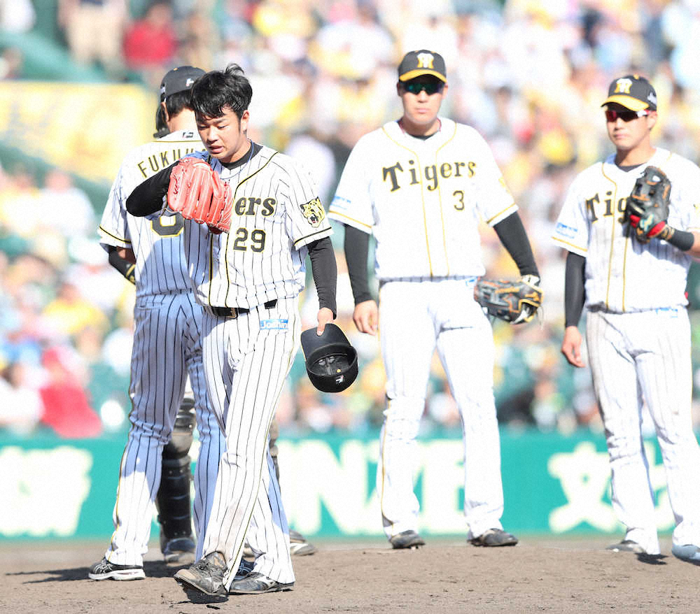 【画像・写真】阪神・高橋遥　今季初登板初先発も5回途中5失点KO「申し訳ない」　4失策で足引っ張られ…