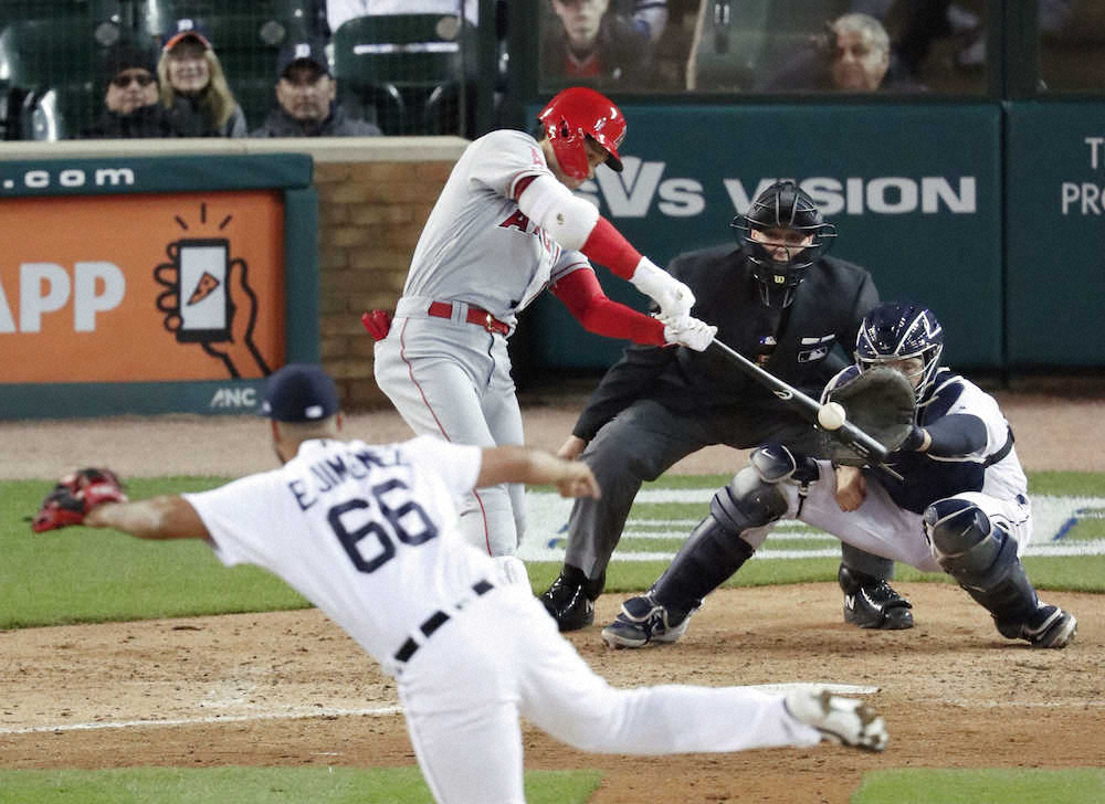 【画像・写真】大谷の復帰全5打席　元レイズ岩村明憲氏が分析「序盤は振り遅れも…実りある復帰戦」