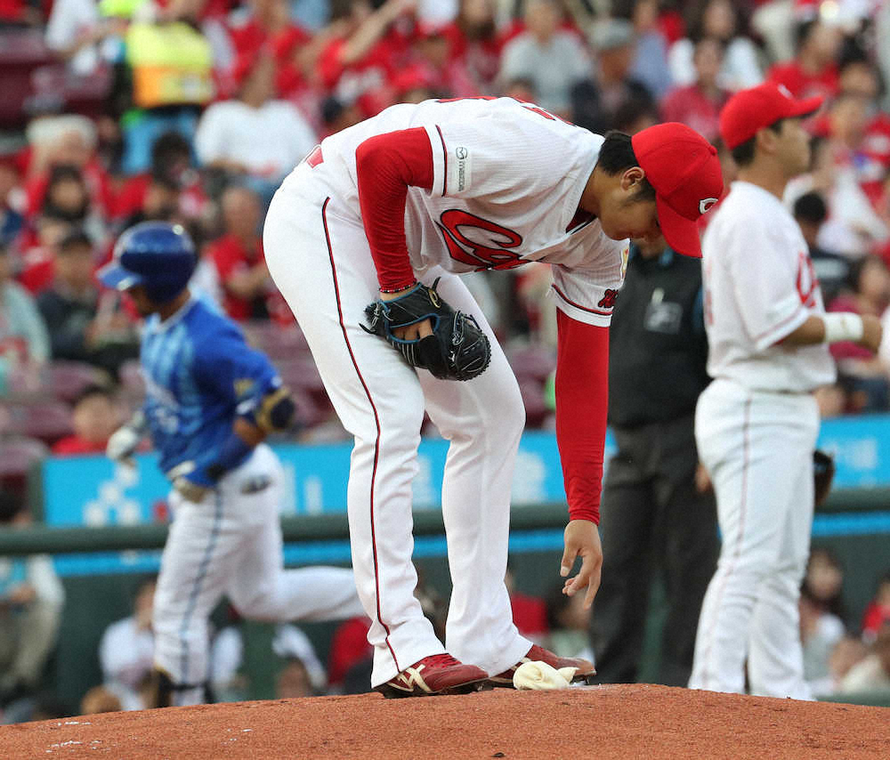 【画像・写真】広島・床田　セ防御率2位左腕がまさかの5回6失点降板　打撃不振の宮崎に2アーチ浴びる