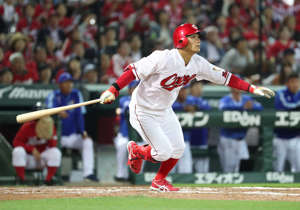 【画像・写真】広島　広輔、不振脱出への光　5試合ぶり安打が今季1号2ラン