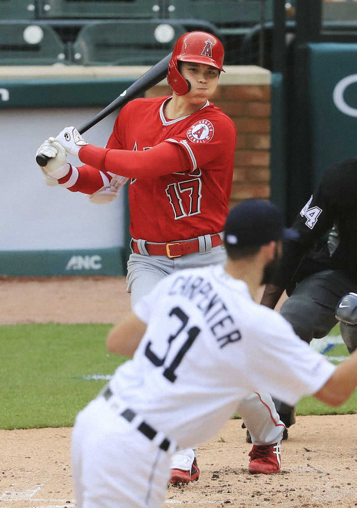 【画像・写真】大谷、10打席目で復帰後初安打　全打者最速179キロ