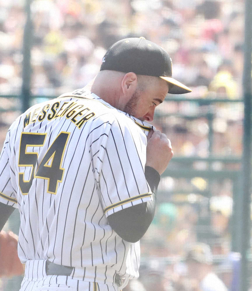 【画像・写真】阪神先発・メッセンジャー5回3失点で降板　今季3勝目を逃す