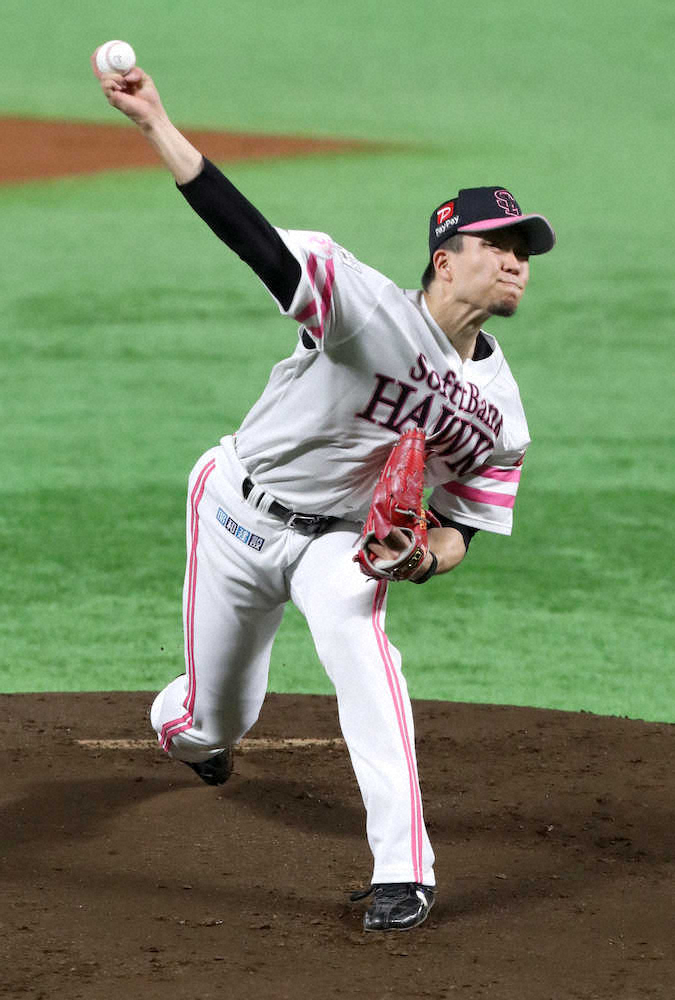 【画像・写真】ソフトB千賀、6回7四球も2失点粘投で開幕4連勝　今宮＆デスパが連続弾