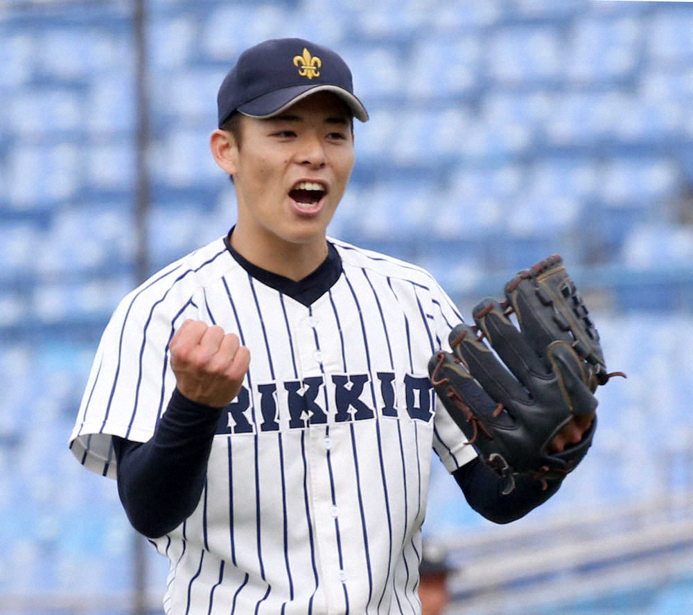 【画像・写真】立大が早大に雪辱　中川が救援で5回1失点で今季初勝利　観戦の母にウイニングボール贈る