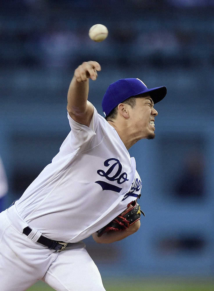 【画像・写真】マエケン　7回途中まで3安打無失点、6連続含む12奪三振＆先制2点適時打