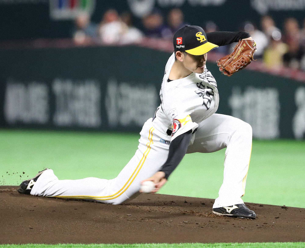 【画像・写真】ソフト　高橋礼が連敗止めた!8回1失点で無傷5勝目　“女房役”甲斐が千金弾