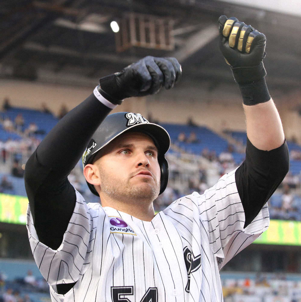 【画像・写真】ロッテ・レアード　7試合ぶりの14号ソロ「すしが恋しくて待ち焦がれた」ネタはなぜか「タコ」