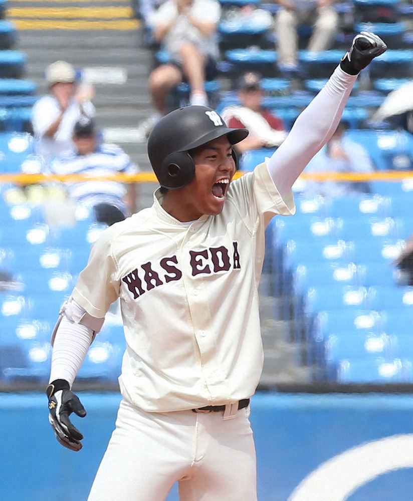 【画像・写真】早大・中川卓が初打点　大阪桐蔭同級生の一言で吹っ切れた