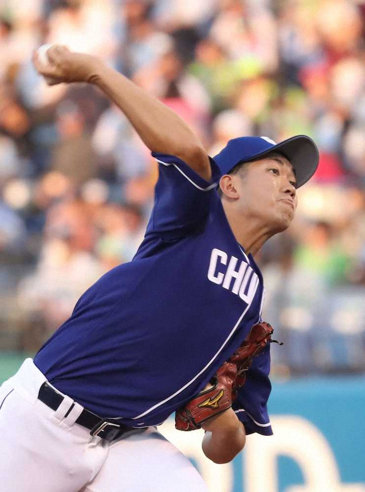 【画像・写真】中日・勝野「自分のボールをどんどん投げ込むことができた」　7回途中1失点でプロ初勝利権利