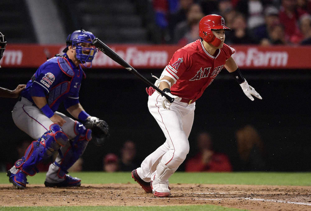 【画像・写真】大谷　4の1でメジャー自己最長の11試合連続出塁　エ軍はサヨナラ勝利で連敗5ストップ
