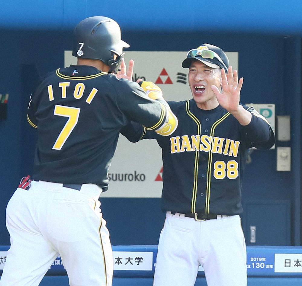 【画像・写真】阪神・糸井、9回に希望の一発　矢野監督「明日につながる」