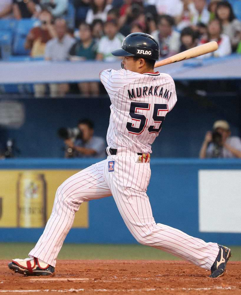 【画像・写真】ヤクルト村上　スタメン復帰即先制2点二塁打！「走者を還すことだけに集中」