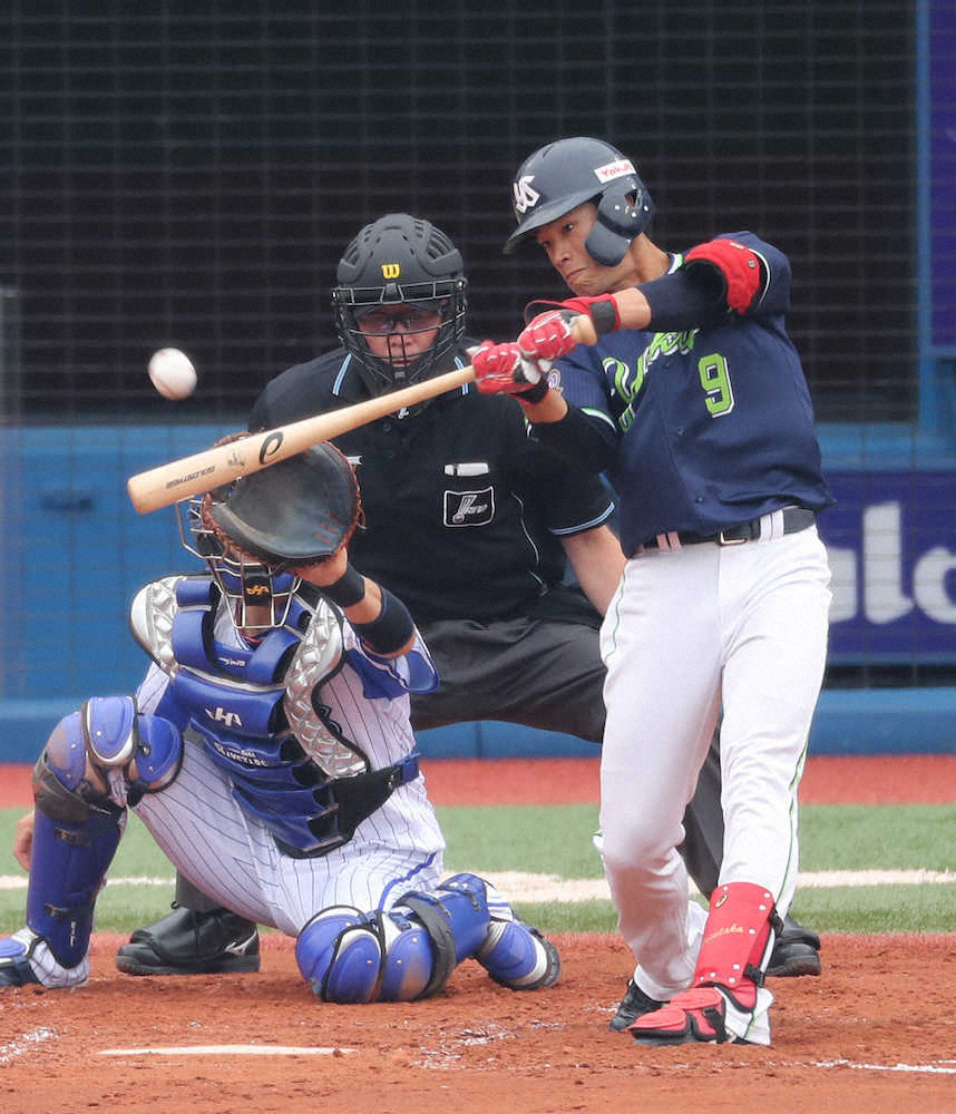 【画像・写真】ヤクルト・塩見　貴重な右中間適時三塁打「力負けしなかった」