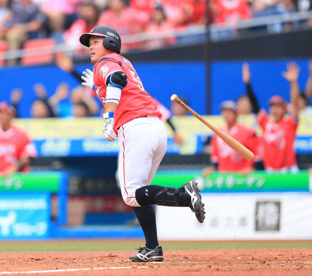【画像・写真】ロッテ江村、プロ初本塁打が満塁弾　9年目苦労人「時が止まったような感覚」
