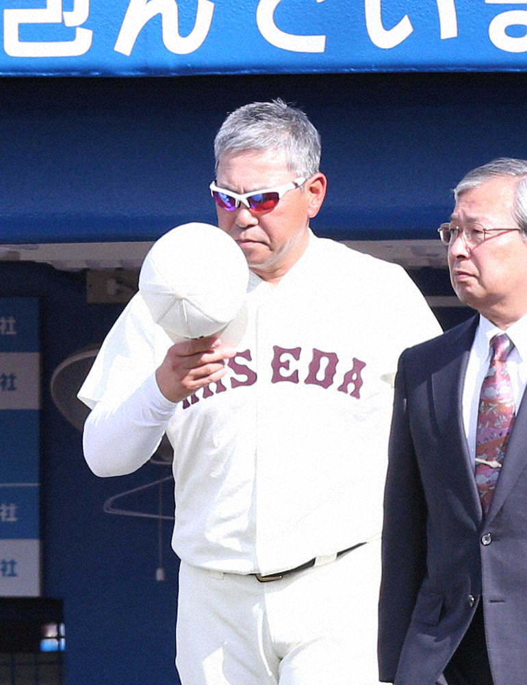 【画像・写真】早大・小宮山監督「はらわたが煮えくりかえる」　零封負けで3位に悔しさ吐露