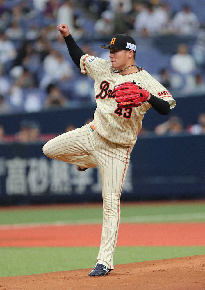 【画像・写真】打者が空振りする前にガッツポーズ!?オリックス・山本の投球動作に捕手もビックリ!