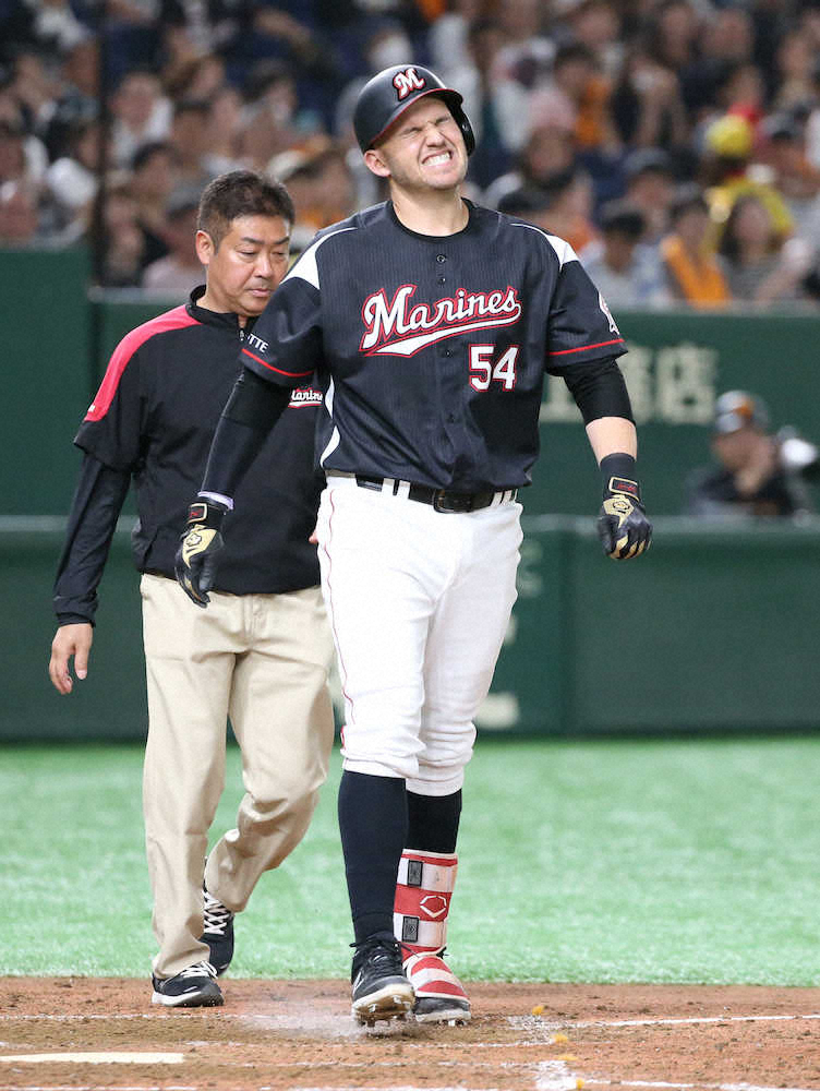 【画像・写真】ロッテ・レアードは左肘打撲　9日は出場へ…死球受け途中交代