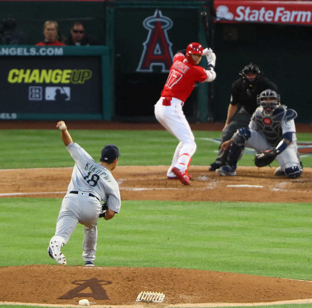 【画像・写真】大谷翔平　菊池雄星と800日ぶり対決、豪快3者連続6号ソロ！