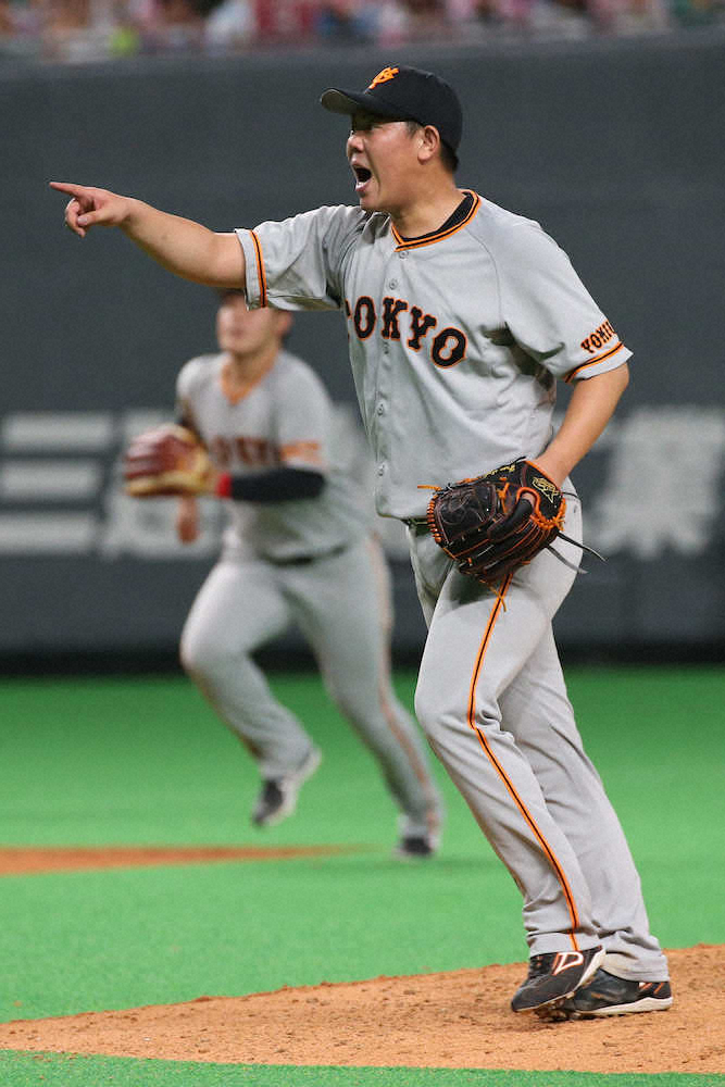【画像・写真】巨人が逃げ切り勝ち　山口が6勝目　日本ハムは2位に転落