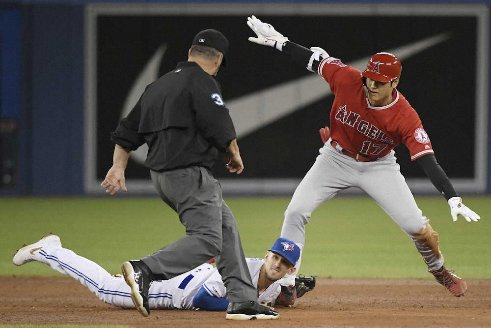 【画像・写真】大谷　2戦ぶり14度目マルチ!　6回には快足飛ばし二塁打