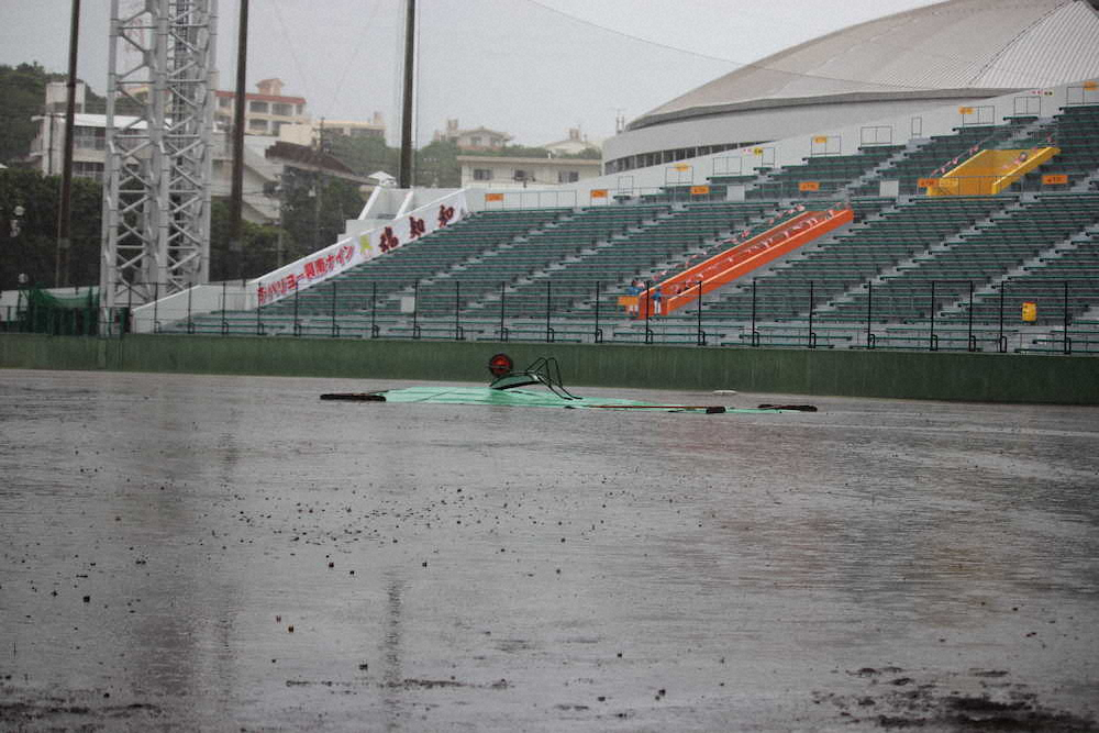 【画像・写真】沖縄大会　雨で6試合順延　興南のプロ注目左腕・宮城「切り替えて集中して臨みたい」