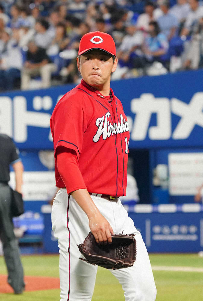 【画像・写真】広島・大瀬良　今季最短5回途中KO　2試合連続で今季最多失点更新の7失点