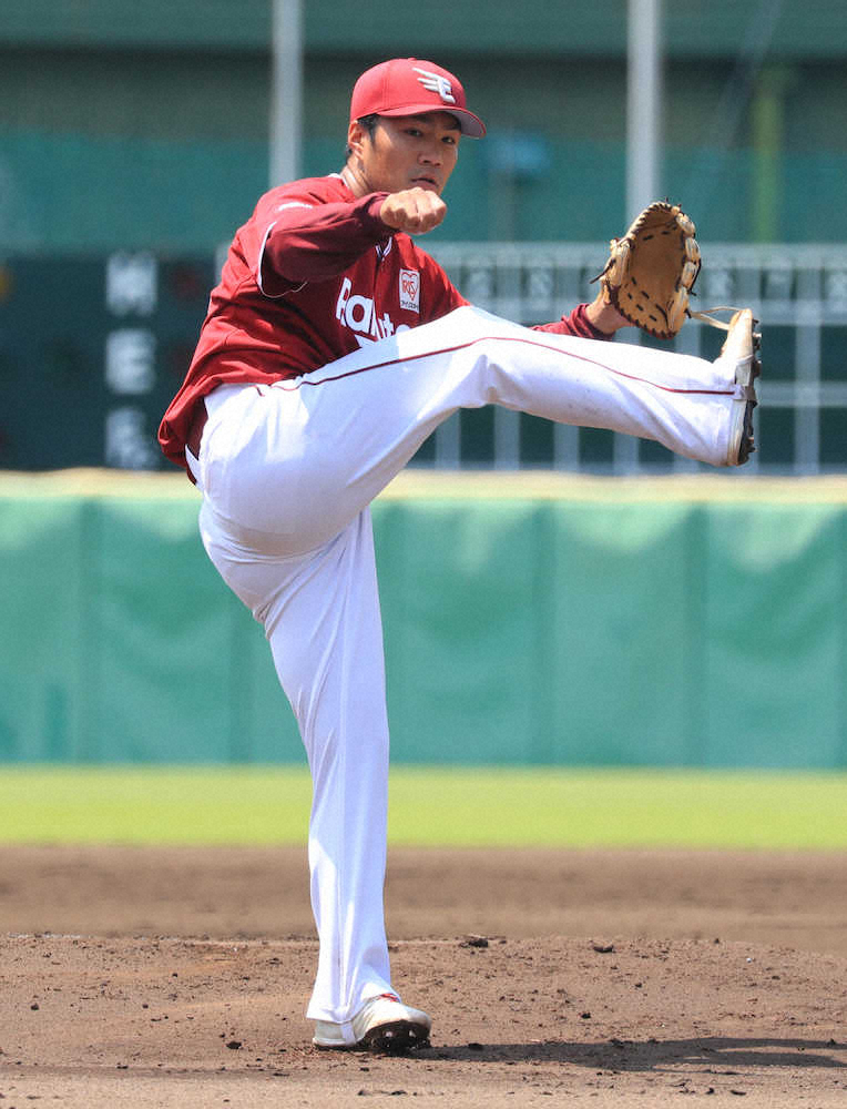 【画像・写真】楽天・則本昂　（撮影・白鳥　佳樹）